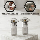 Kit x2 Tapón Filtro Antidesagüe en Acero Inoxidable 34-40mm